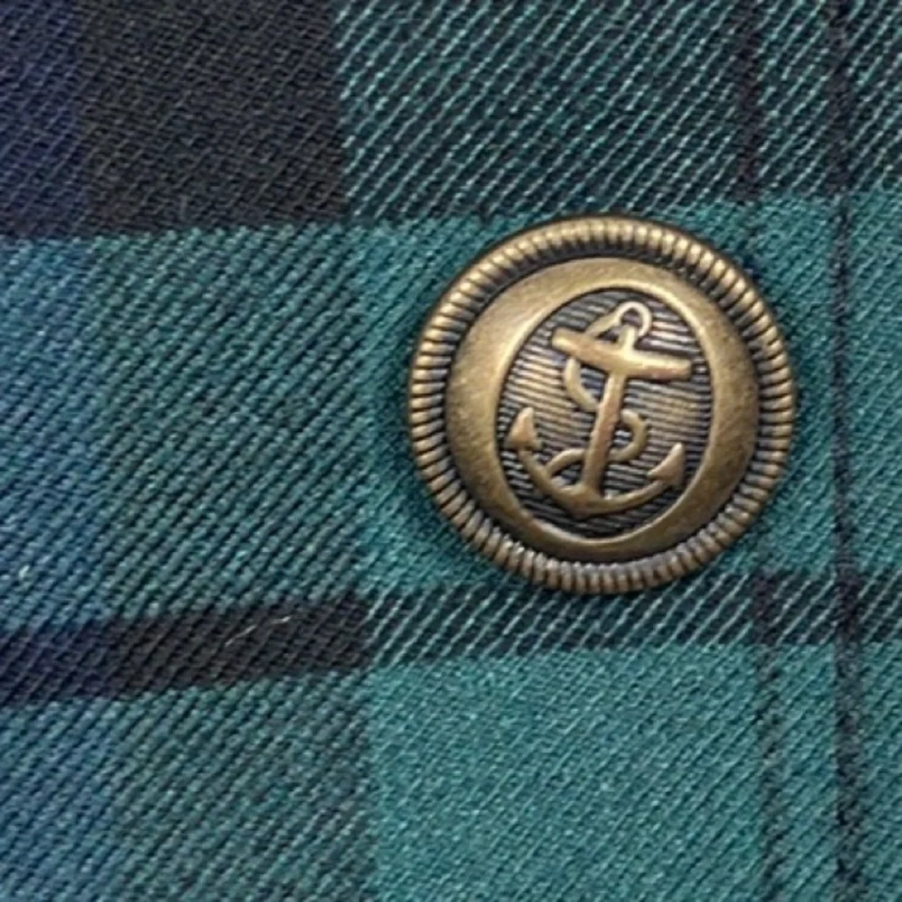 J Crew Thompson University Blazer Blue Green Plaid Men's 34 NWT